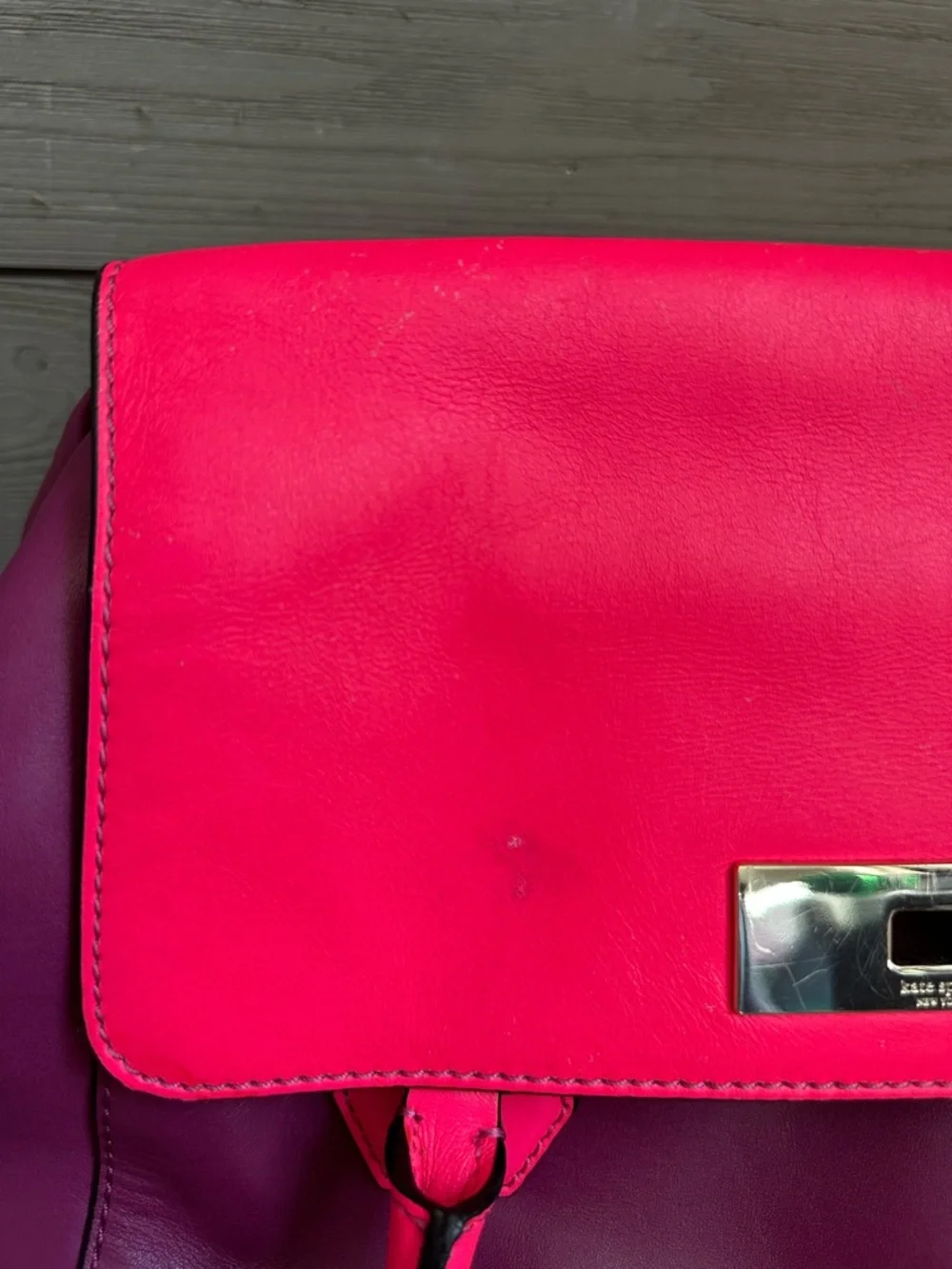 Kate Spade Joanie Catherine Street Moody Plum Purse Handbag Bright Pink Purple
